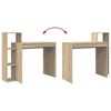 vidaXL Desk Sonoma Oak 39.37 x 15.75 x 35.43 in Engineered Wood