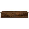 vidaXL Wall Shelf Smoked oak Engineered wood Medium Wall Shelf