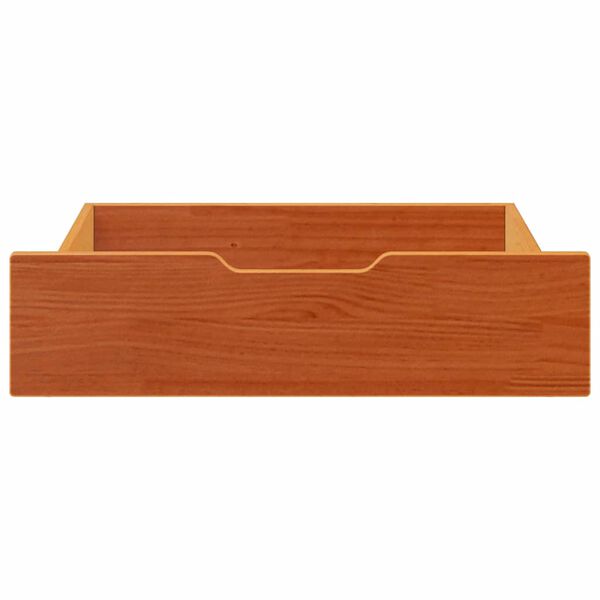 vidaXL Under-Bed Drawer Wax Brown Solid Pine Wood Under-Bed Drawer