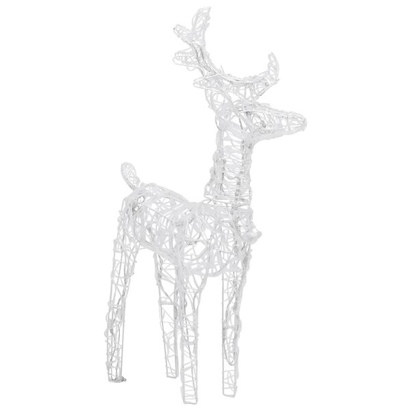 vidaXL Christmas Reindeer Set of 4 Warm White Acrylic Medium