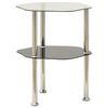 vidaXL Side Table Transparent and black