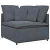 vidaXL Modular Sofa Dark Grey Velvet (100% polyester) L-shaped Modular
