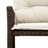 vidaXL Garden Sofa Brown PE rattan Medium Removable Covers Garden Sofa