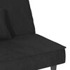 vidaXL Sofa Bed Black Velvet, Plywood, Foam Large