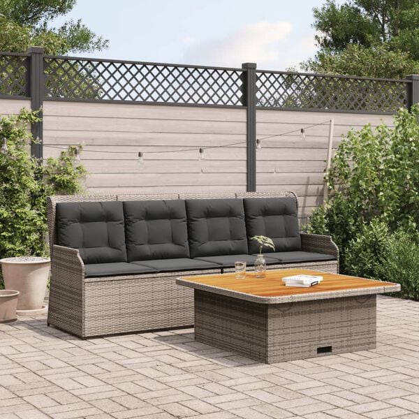 vidaXL Garden Lounge Set Grey and Dark Grey