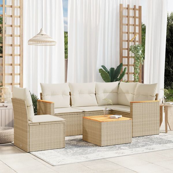 vidaXL Garden Sofa Set Beige