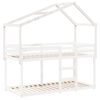 vidaXL Kids'Bed Roof White Solid pine wood 83.9 in x 37.6 in x 56.9 in