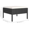 vidaXL Garden Lounge Set Black, Cream White