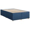 vidaXL Bed Frame Blue Polyester, plywood, engineered wood, solid pine wood