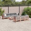 vidaXL Garden Sofa Set Reddish-brown Solid Douglas Fir wood Large