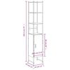 vidaXL Bathroom Cabinet Brown Oak Engineered wood Tall and Slim