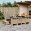 vidaXL Garden Dining Set Mix beige and black