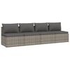 vidaXL Garden Lounge Set Grey PE Rattan Medium Garden Lounge Set