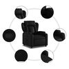 vidaXL Recliner Chair Black Faux Leather