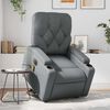 vidaXL Electric Stand Up Massage Recliner Chair Grey Faux leather Standard