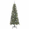 vidaXL Artificial Christmas Tree with 300 LEDs Green 82.68 in