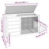 vidaXL Rabbit Hutch Mocha Solid Pine Wood 40.6 x 17.3 x 27.4 in