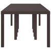 vidaXL Garden Dining Table Brown 118.11 x 39.37 x 28.74 in Poly Rattan