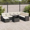 vidaXL Garden Sofa Set Black
