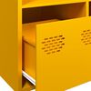 vidaXL Highboard Mustard Yellow Cold-rolled Steel 26.8x15.4x40.7 in