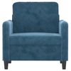 vidaXL Sofa Chair Blue Velvet (100% polyester), metal, textilene Single