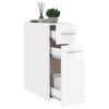 vidaXL Apothecary Cabinet High gloss white Engineered wood Compact