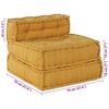 vidaXL Modular Sofa 4 pcs Yellow Fabric