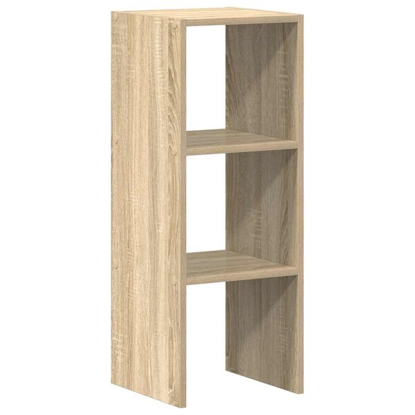 vidaXL Bookcase Sonoma Oak Engineered Wood Medium Stackable Bookcase