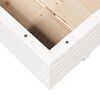 vidaXL Garden Planter White Solid pinewood Large Decorative Inlays