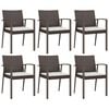vidaXL Garden Dining Set Brown, Black, Cream white