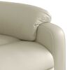vidaXL Massage Recliner Chair Cream Faux Leather