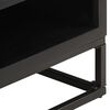 vidaXL Coffee Table Black and Natural Solid Mango Wood, Iron, Jute