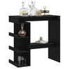 vidaXL Bar Table Black Engineered Wood Standard Bar Table Rectangular