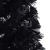 vidaXL Artificial Pre-lit Christmas Tree with 150 LEDs Black 59.1" PVC