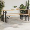 vidaXL Beer Table Leg 2 pcs Black 15.35 x 1.18 x 29.53 in