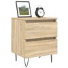 vidaXL Bedside Cabinet Sonoma oak Engineered wood Bedside Cabinet