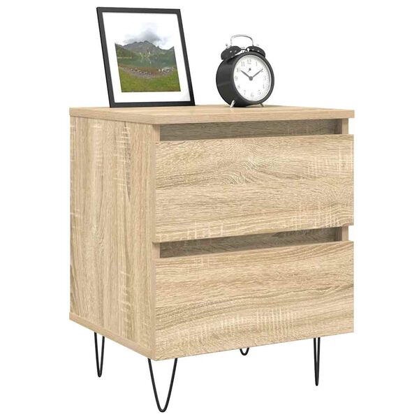 vidaXL Bedside Cabinet Sonoma oak Engineered wood Bedside Cabinet