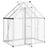 vidaXL Greenhouse Silver and transparent Aluminum, polycarbonate