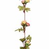 vidaXL Christmas Flower Garland Pink Artificial silk, PE (Polyethylene)