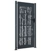 vidaXL Garden Gate Anthracite 39.4x68.9" Steel Bamboo Design
