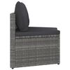 vidaXL 4 Piece Patio Sofa Set with Cushions Poly Rattan Gray
