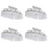 vidaXL Ceiling Lamp Set of 4 Chrome Metal frame, Glass shades Medium