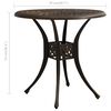 vidaXL Bistro Set Bronze Cast Aluminum Standard Decorative Inlays