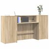 vidaXL Reception Desk Sonoma oak Engineered wood Large Reception Desk