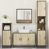 vidaXL Bathroom Furniture Set Sonoma Oak Engineered Wood, Metal Large