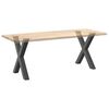 vidaXL Dining Table Leg Set of 2 Anthracite Powder-coated Steel