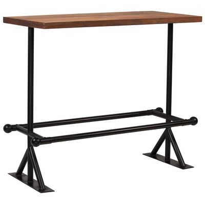 vidaXL Bar Table Solid Reclaimed Wood Dark Brown 47.2"x23.6"x42.1"