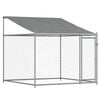 vidaXL Dog Cage Grey Galvanized Steel 13.1 x 6.6 x 6.6 ft Durable