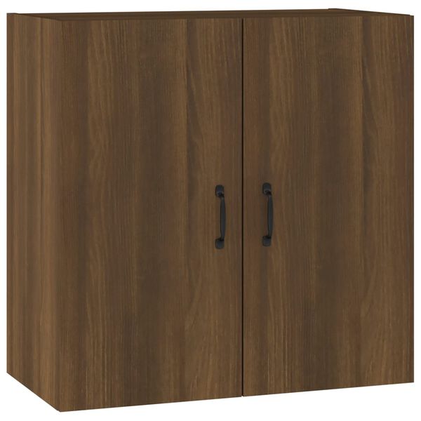 vidaXL Floating Cabinet Brown Oak Engineered Wood 23.6x12.2x23.6 in