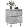 vidaXL Bedside Cabinet Set of 2 Concrete Grey Engineered wood, metal